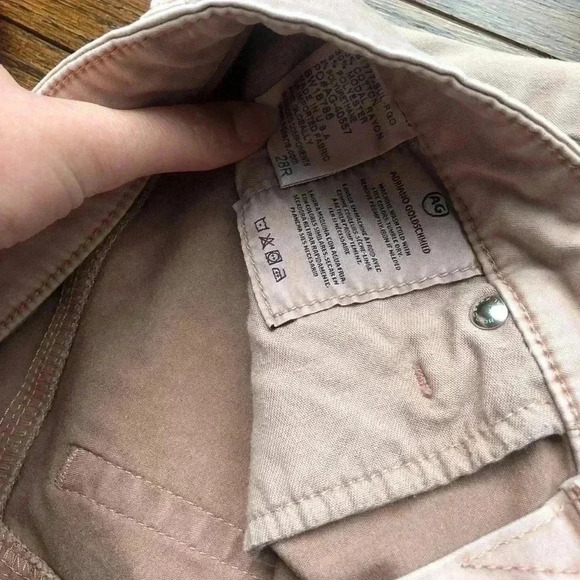 AG Adriano Goldschmied The Farrah High-Rise Skinny Ankle Jean-Size 28R-Blush - Picture 5 of 14